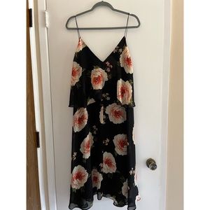ASOS Cami floral crop top midi dress